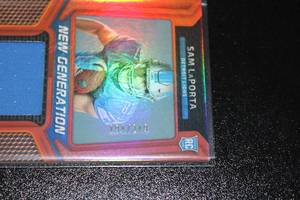 lot 172 image: 2023 Certified New Generation Orange Sam LaPorta Jersey Relic Rookie Card 194249  Only 249 Exist