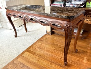 lot 4 image: Marble Top Console Table by Century Furniture