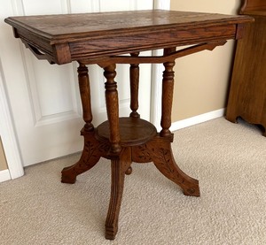 lot 16 image: Antique East Lake Wood Side Table