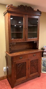 lot 5 image: Antique Sideboard  Cupboard