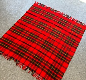 Vintage Faribo Plaid Travel Blanket