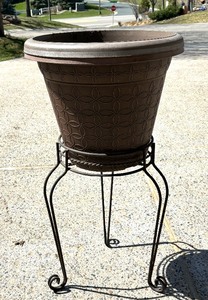 Pretty Plant Stand, Resin Planter and Planter Boxes