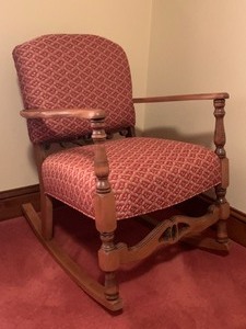 Vintage Upholstered Rocking Chair