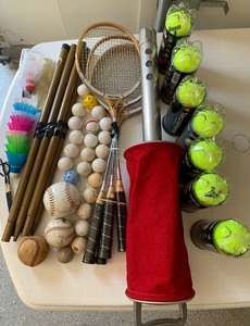 Lot of Sporting Goods, Tennis Balls, Golf Balls, Pickle Ball Rackets and So Much More