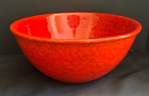Radiant Red Italian Bowl with Ladle