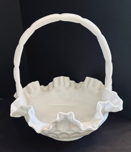Vintage Milk Glass Items including a Vintage Milk Glass Basket and More
