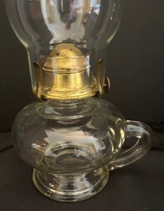 Vintage Clear Glass Oil Lamp