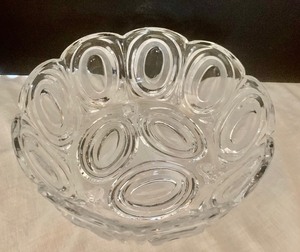 Stunning Glass Footed Serving Bowl