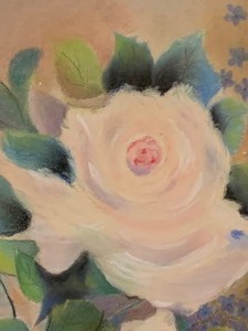 Pretty Pink Floral Original Framed Painting by Arthur A. Lunlow