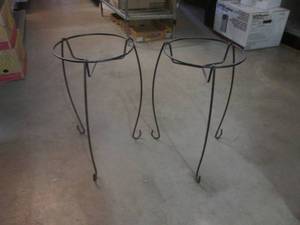 lot 27 image: (F-0) 2 Metal Plant Stands 21 High
