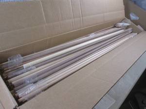 lot 29 image: (F-1) Assorted Wood Dowel Rod Including Birch, Oak, Walnut and Cherry Mostly 36 Long