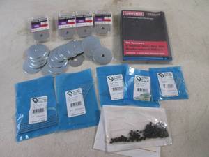 lot 34 image: (G-1) Drill Blanks, Fender Washers, Hex Set Screws and Craftsman Vacuum Filters
