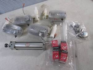 lot 44 image: (CSB) PHD Pneumatic Cylinder, Linear Bearings, Cam Followers and 4 Lights