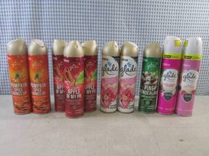 lot 153 image: (BS) 10 Cans Assorted Scents Glade Spray Air Freshener