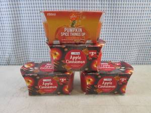 lot 156 image: (BS) 4 - Candle 2-Packs 3 Apple Cinnamon 1 Pumpkin Spice