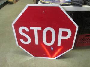 lot 204 image: (BR1) Retired Stop Sign 30 x 30
