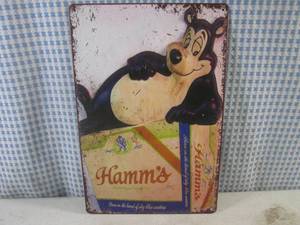 lot 216 image: (FS) Hamms Beer Tin Sign 7 34 x 11 34
