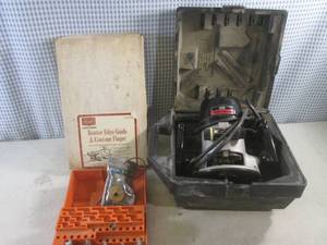 lot 225 image: (D-4) Sears Craftsman Router with Case Including Accessories Shown