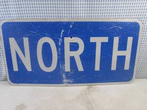 lot 252 image: (EW1) Retired North Road Sign 24 x 12