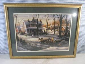 lot 253 image: (D-1) Framed Terry Redlin Print 26 14 x 20 14
