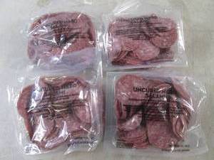 lot 354 image: (B-3) 2 Pounds of Uncured Hard Salami Slices  4- 12 Pound Packs No Need To Refrigerate Until Opened