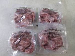 lot 356 image: (B-3) 2 Pounds of Uncured Sopressata Salami Slices  4- 12 Pound Packs No Need To Refrigerate Until Opened