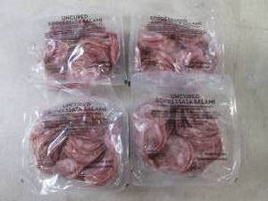 lot 357 image: (B-3) 2 Pounds of Uncured Sopressata Salami Slices  4- 12 Pound Packs No Need To Refrigerate Until Opened