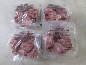 lot 358 image: (B-3) 2 Pounds of Uncured Sopressata Salami Slices  4- 12 Pound Packs No Need To Refrigerate Until Opened