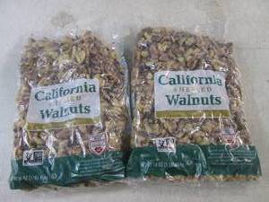 lot 363 image: (B-3) 2 Pounds California Shelled Walnuts  2 - 1 Pound Bags Best by Aug 2024