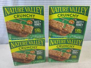 lot 365 image: (B-1) 4 Boxes Nature Valley Oats N Honey Crunchy Granola Bars Best by May 2024
