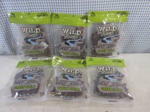 lot 375 image: (B-3) 6 Bags Wild River Green Chile Beef Jerky Past Date