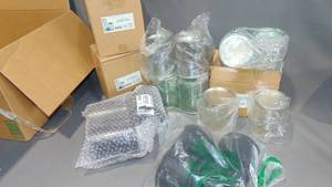 21 Pack Lot Mixed Cornucopia Brands Clear And Black Plastic Paint Cans Art Craft Paint Buckets NOT for Liquids or Heavy Objects