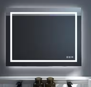 ToolKiss 36 in. W x 28 in. H Rectangular Frameless Wall Bathroom Vanity Mirror with Backlit and Front Light