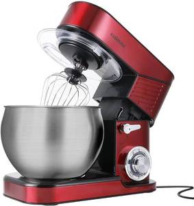 Stand Mixer, CUSIMAX 6.5QT Mixer Stainless Steel kitchen mixer, 6-Speeds Tilt-Head Dough Mixer with Hook, Whisk & Beater, Splash Guard Electric Mixer, Red