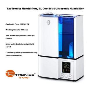 2 PAck Lot Humidifiers for Bedroom, Ultrasonic Cool Mist Humidifier for Large Rooms for Home Adjustable Mist Levels, Timer, with Filter, Waterless Auto Shut-Off (4L  1.06 Gallon)