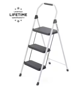Gorilla Ladders 3-Step Compact Steel Step Stool with 225 lb. Load Capacity Type II Duty