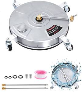 15 SWIPESMITH 2-in-1 Pressure Washer  4000 PSI Stainless Steel Surface Cleaner with 4 Reverse Wheels & 14 Quick Plug for Driveway Undercarriage