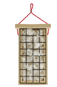 Uncle Dunkels Wooden Bird Nest Material Holder Rustic Handmade Bird Nest Material Dispenser