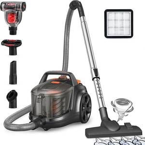 Aspiron Canister Vacuum Cleaner, 1200W Lightweight Bagless Vacuum Cleaner, 3.7QT