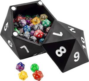 20-Sided Dice Storage Treasure Box, D20-Shaped Dice Storage Container RPG-Themed