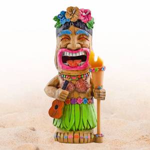 Tiki Queen Solar Garden Statue, Solar-Powered 651174921228