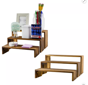 4 Lot pack 6 to a pack Darware- Rectangular Wooden Risers, Wedding and Event Display Stands Set of 6