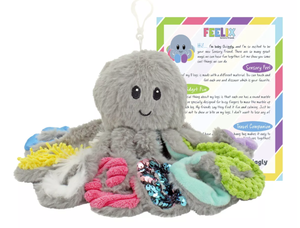 2 Pack Lot Meavia- Quiggly the Octopus, Weighted Sensory Plush