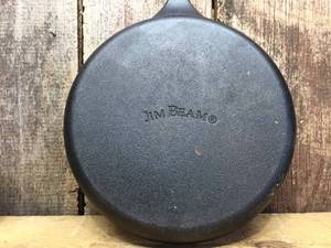lot 6 image: Jim Bean Cast Iron Divided Skillet