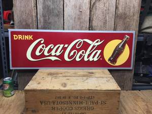 lot 37 image: Coca Cola Metal Sign