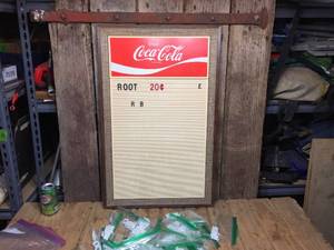 lot 38 image: Vintage Coca Cola Changeable Signboard