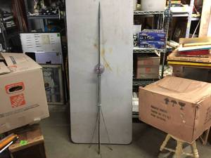 lot 62 image: Vintage Lightning Rod with Amethyst Glass Ball