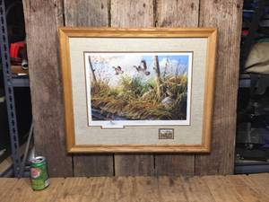 lot 63 image: Ken Zylla A Family Affair Wildlife Print - Stamp