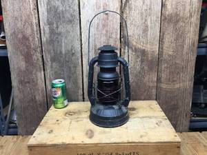 lot 75 image: Antique Dietz Little Wizard Lantern - Ruby Globe