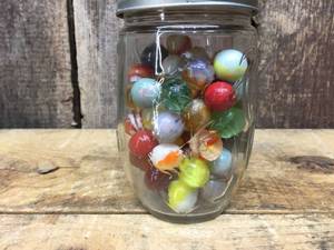 lot 89 image: Nifty Jar of Old Marbles